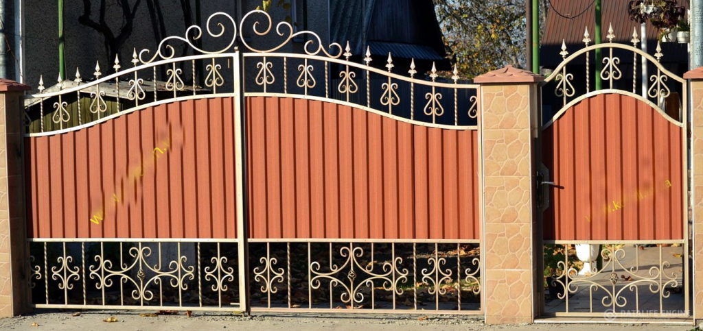 Узоры на воротах своими руками из металла фото